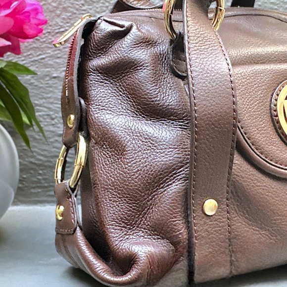 🐻Michael Kors Bags Michael Kors Fulton Brown Leather Satchel Shoulder BagTote🐻 - Picture 6 of 7